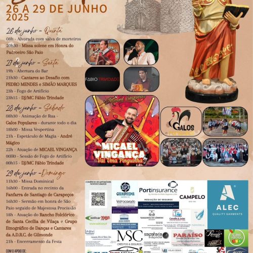 Midões prepara-se para celebrar a Festa em Honra de São Paio de 26 a 29 de junho